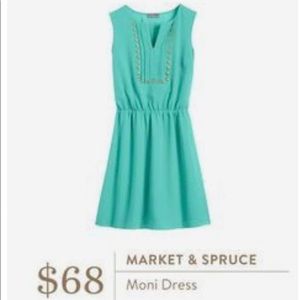 Market & Spruce green dress XL NWT